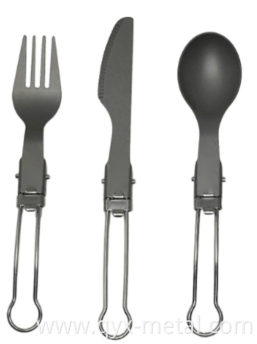 Three-piece Folding Titanium Tableware